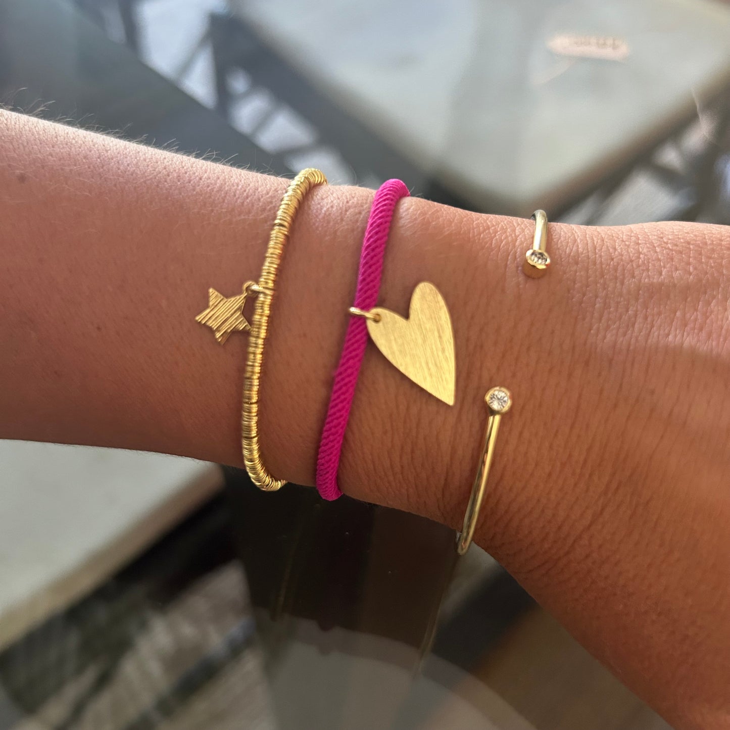 PULSERA ESCLAVA CIRCONES - BAÑADO EN ORO