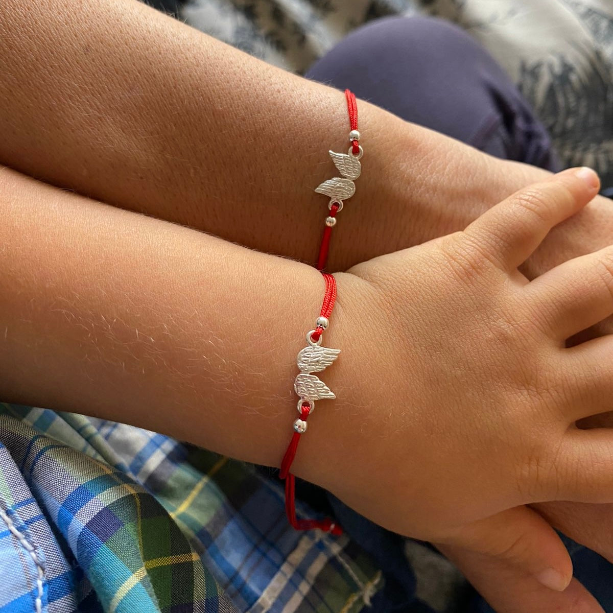 PULSERA HILO ALAS DE ÁNGEL - PLATA