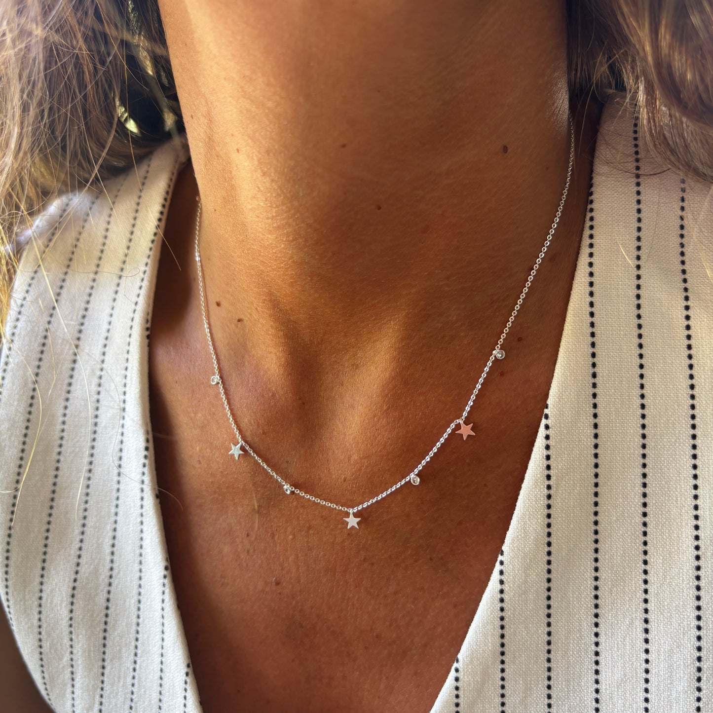 COLLAR SUNSET - BAÑADO EN PLATA