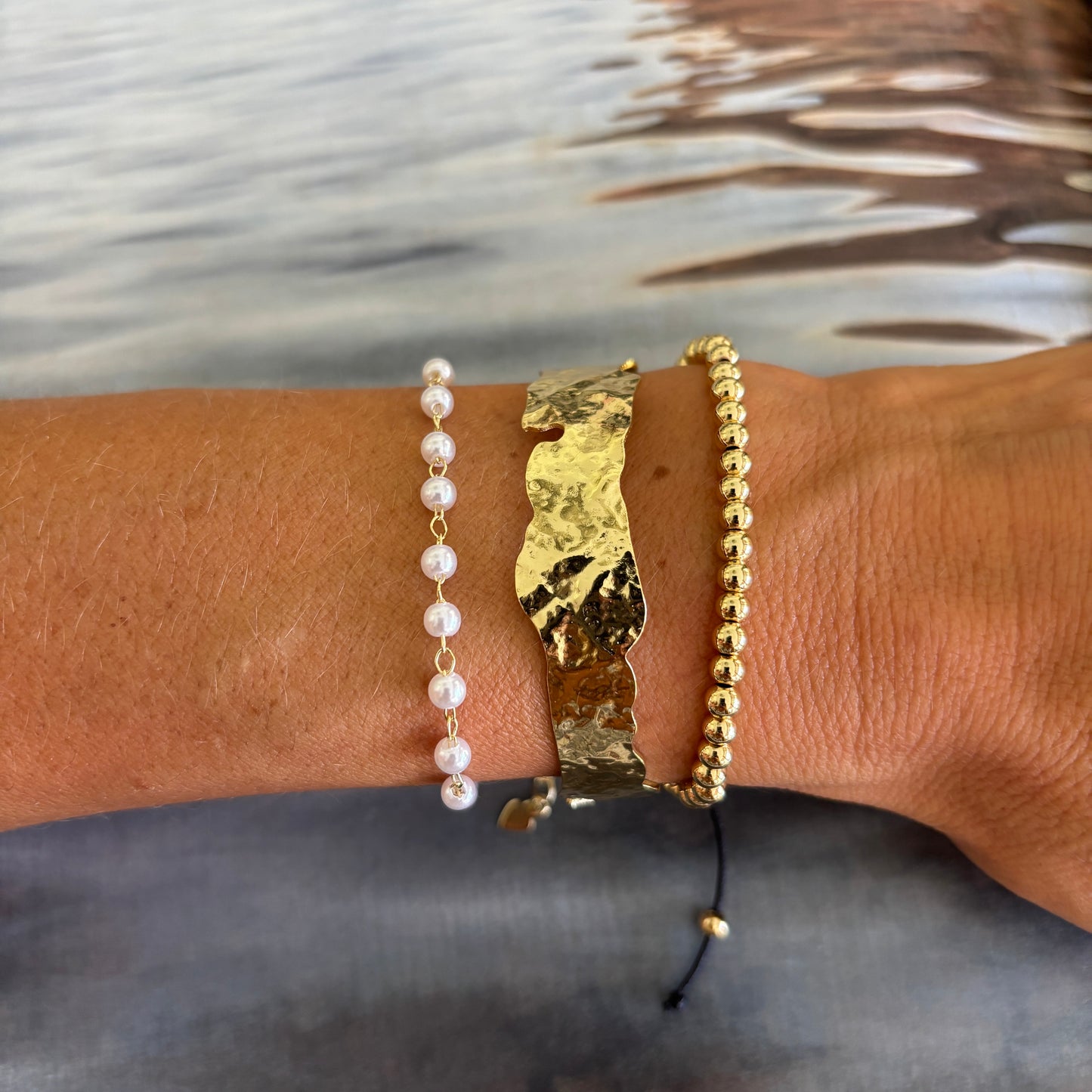 PULSERA BRISA- BAÑADO EN ORO