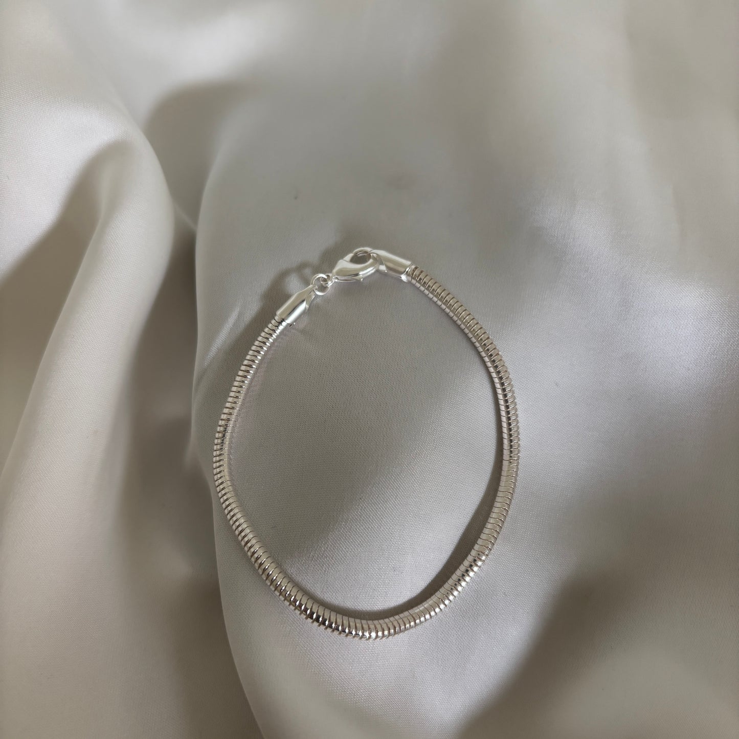 PULSERA SNAKE - BAÑADO EN PLATA