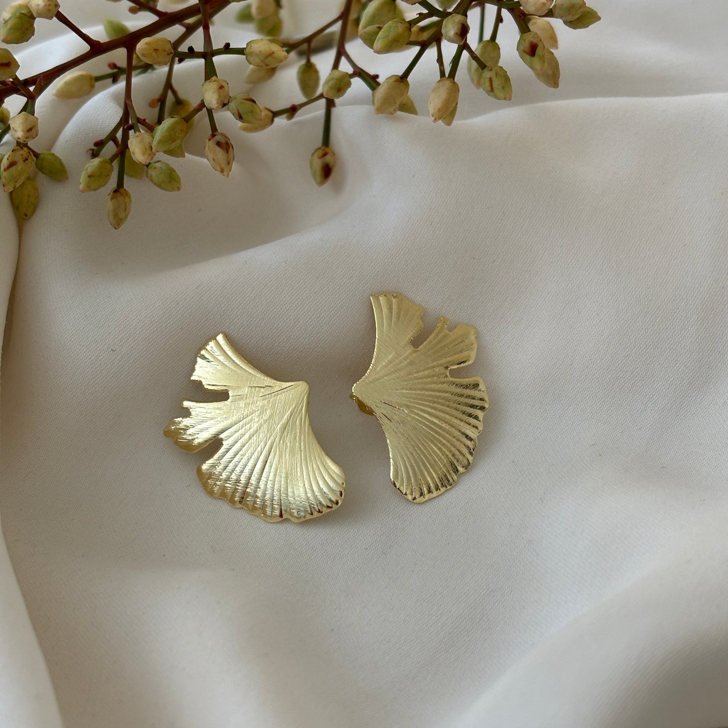 AROS GINKGO- BAÑADO EN ORO