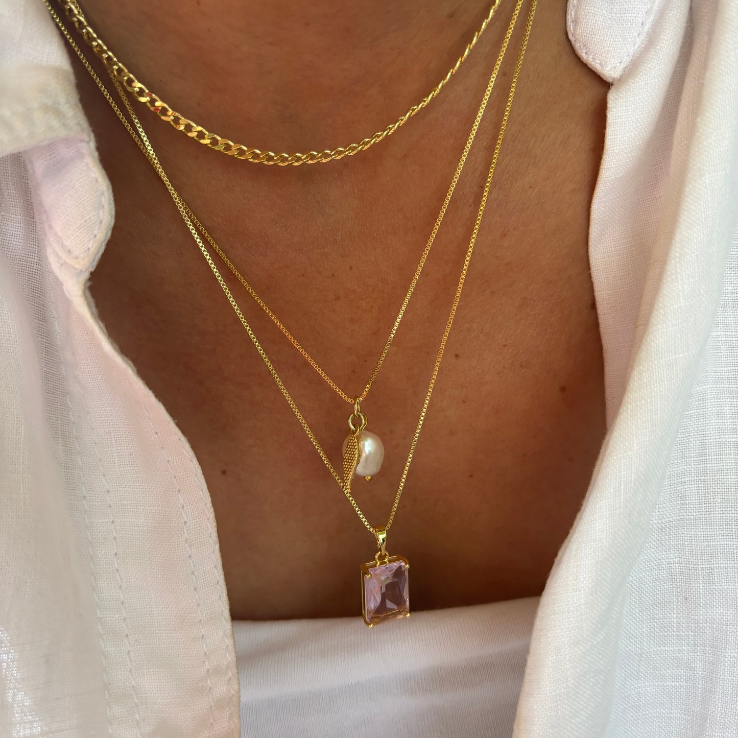 COLLAR MAREA - BAÑADO EN ORO