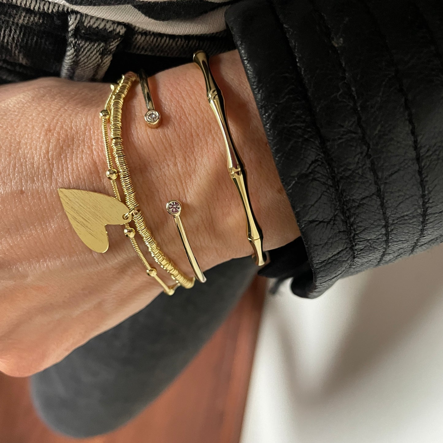 PULSERA ESCLAVA CIRCONES - BAÑADO EN ORO
