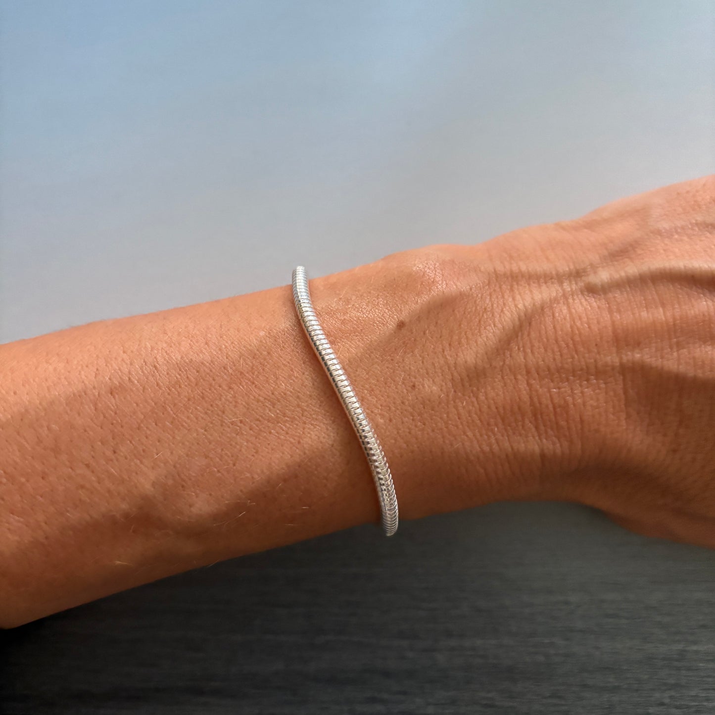 PULSERA SNAKE - BAÑADO EN PLATA