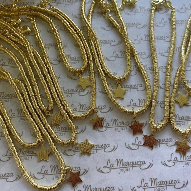 PULSERA AMISTAD - BAÑADO EN ORO