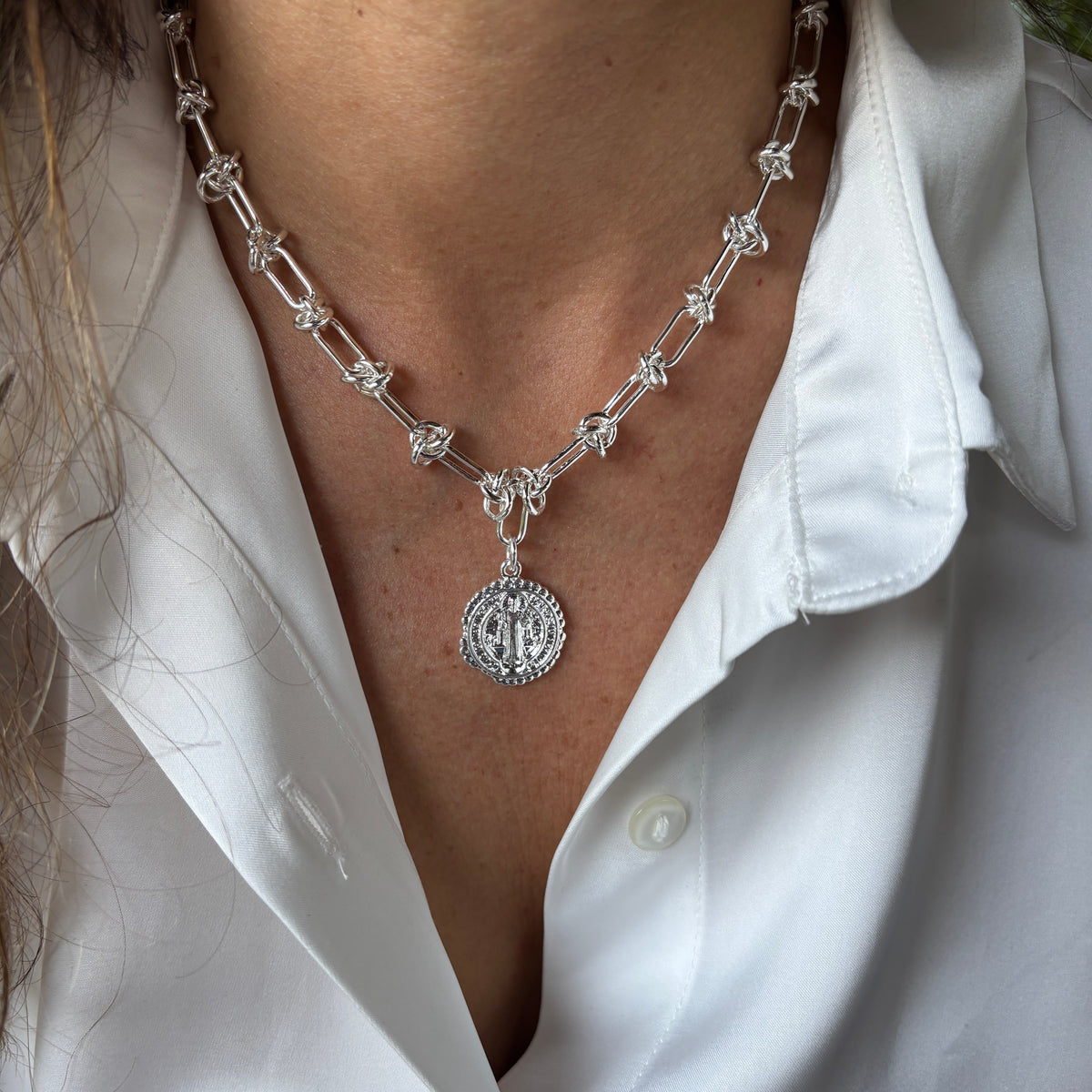 COLLAR SAN BENITO - BAÑADO EN PLATA