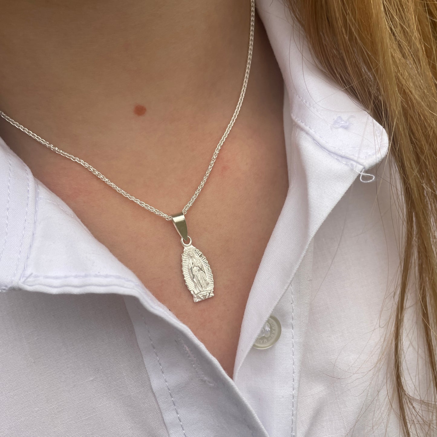 CADENA DE PLATA GUADALUPE- RELIGIOSO