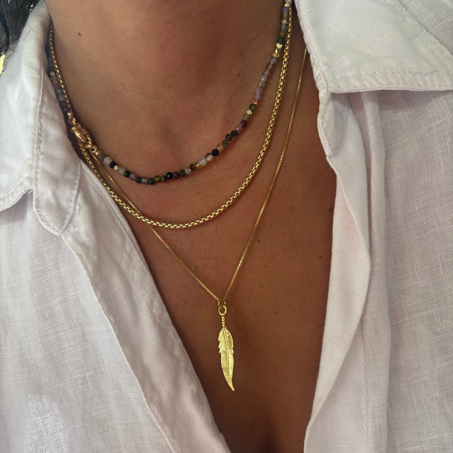 COLLAR MOANA - BAÑADO EN ORO