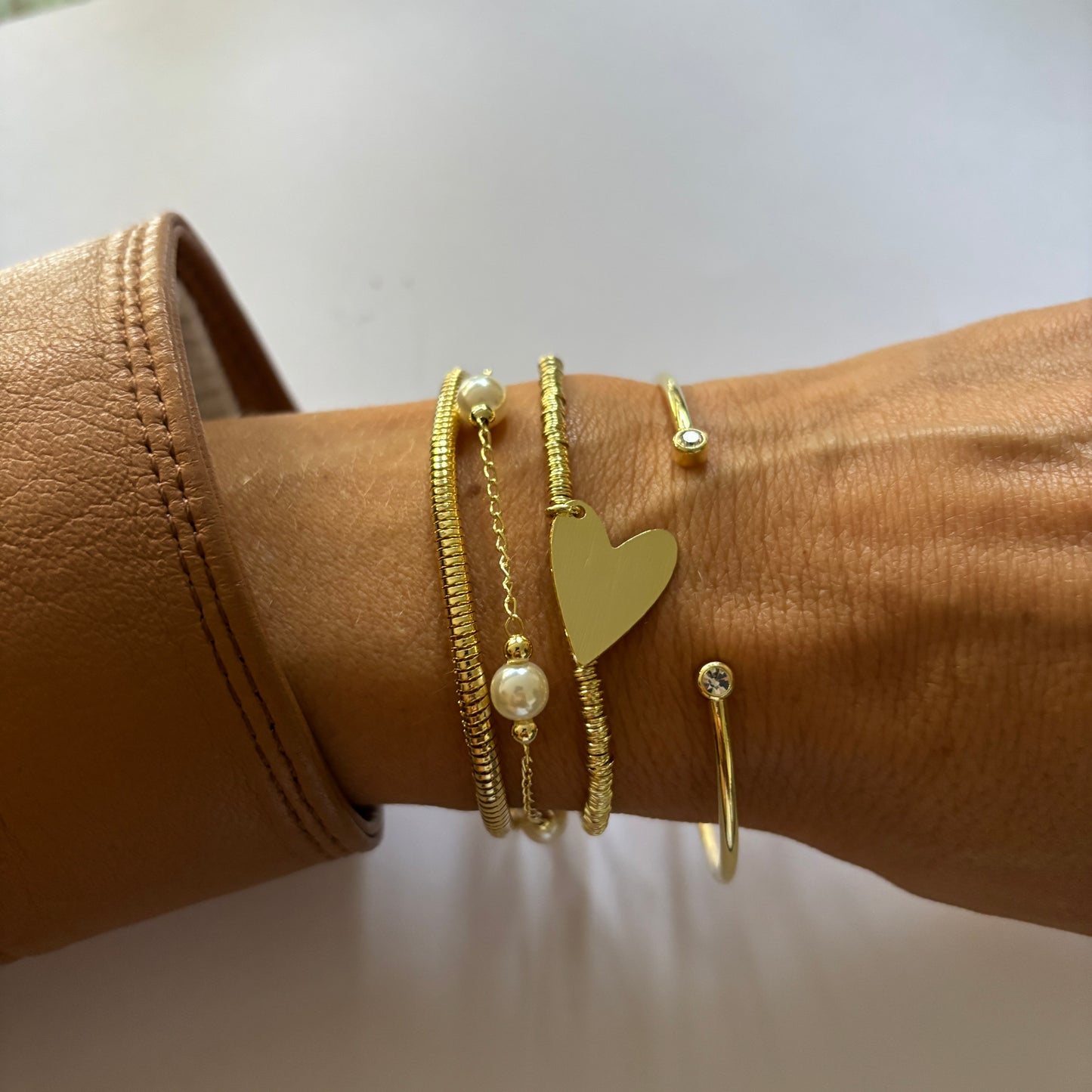 PULSERA PEARL- BAÑADO EN ORO