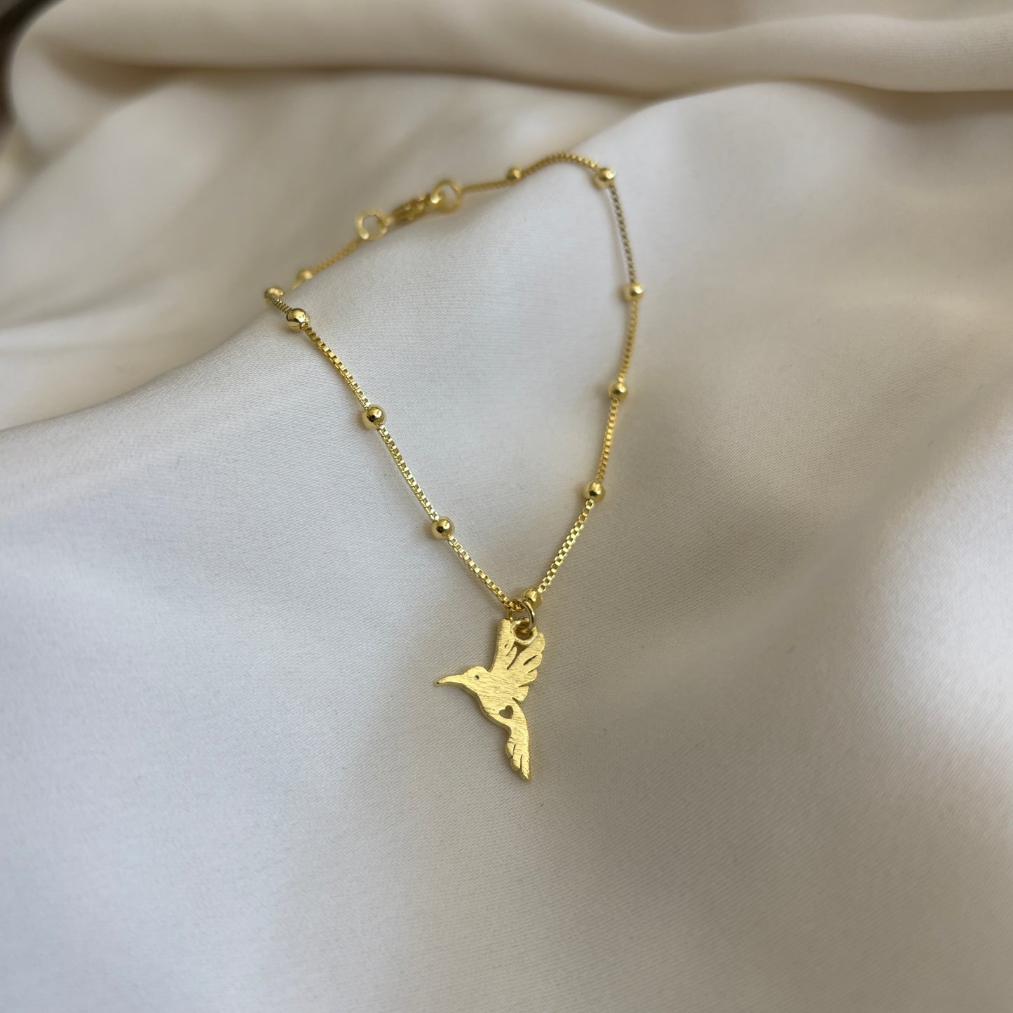 PULSERA COLIBRÍ- BAÑADO EN ORO