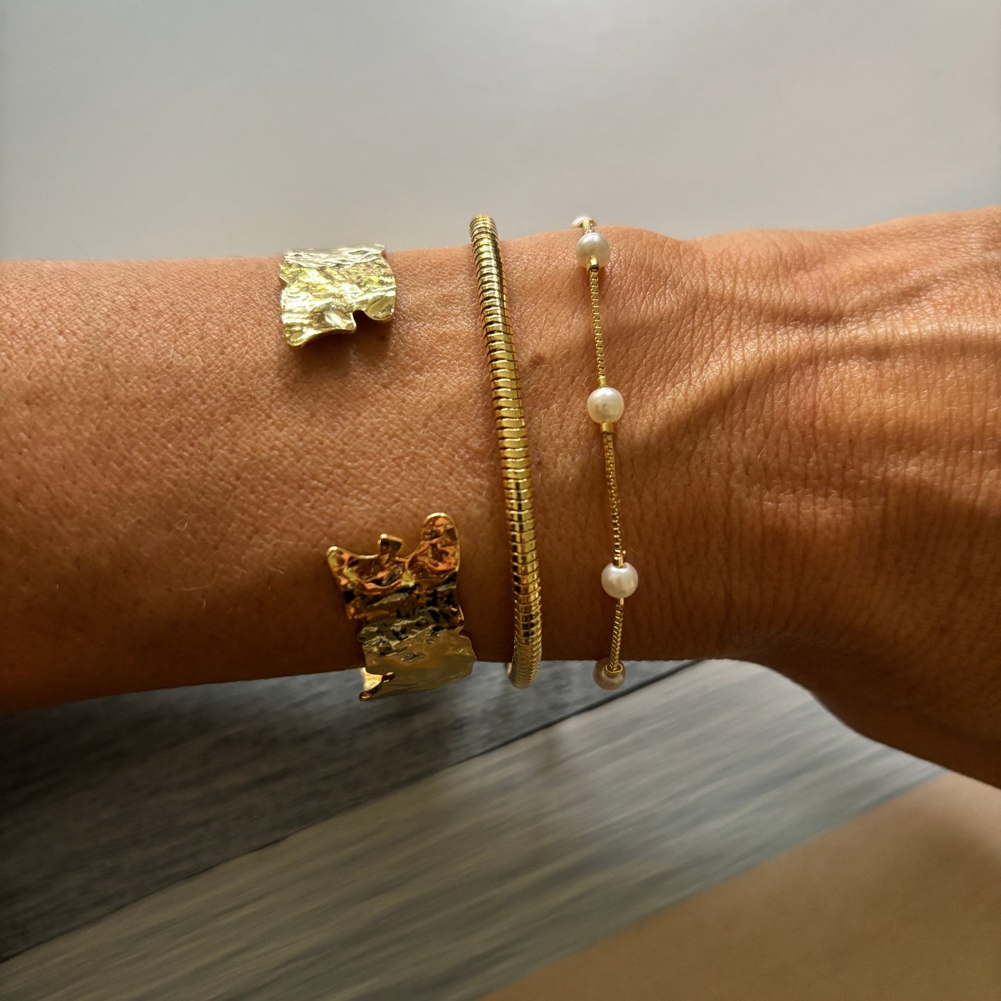 PULSERA SNAKE- BAÑADO EN ORO