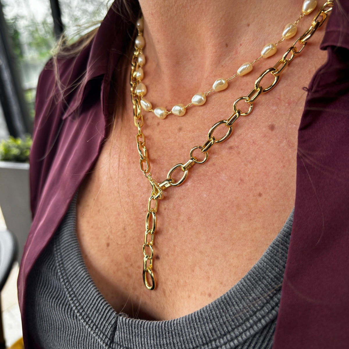 COLLAR CALA - BAÑADO EN ORO