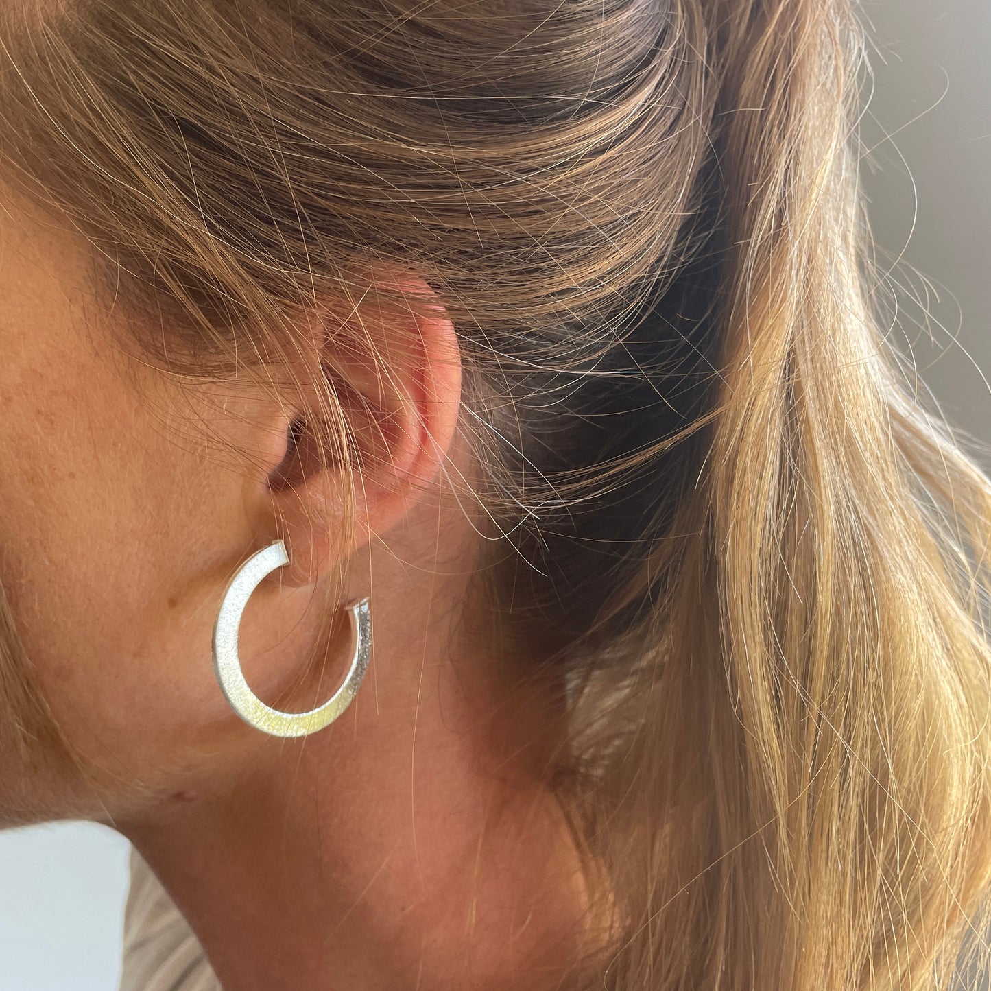 AROS ARGOLLA SILVER OPACA - BAÑADO EN PLATA