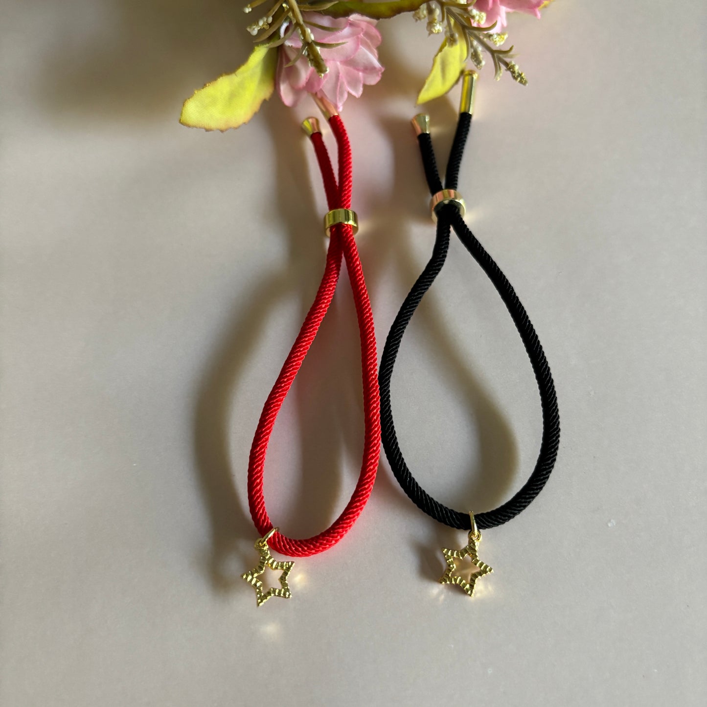 PULSERA COLORS ESTRELLA - BAÑADO EN ORO