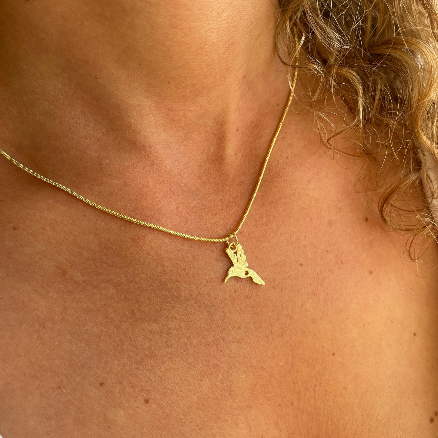 COLLAR COLIBRÍ- BAÑADO EN ORO