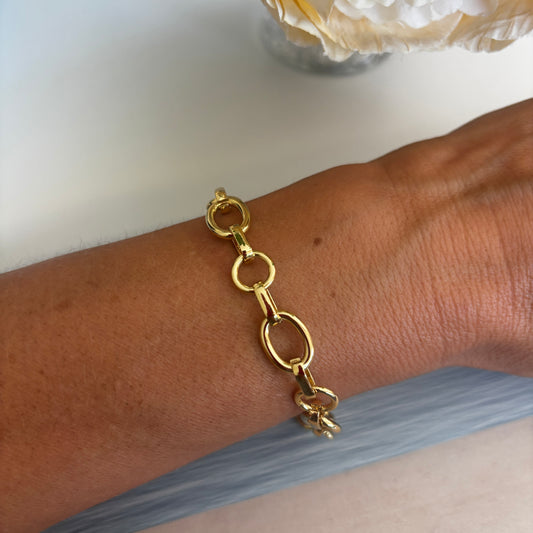 PULSERA CALA - BAÑADA EN ORO