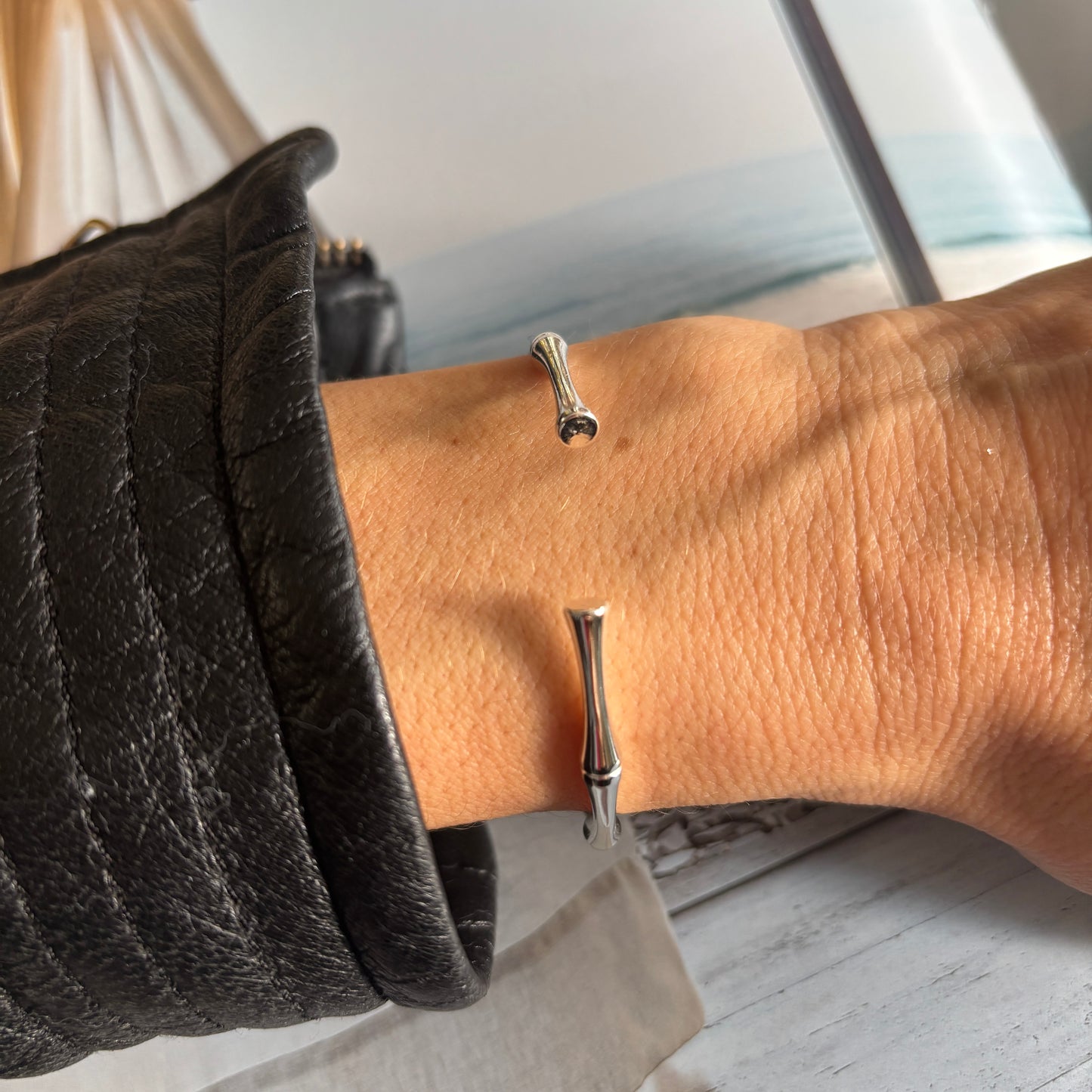 PULSERA ESCLAVA CAPRI - BAÑADO EN PLATA