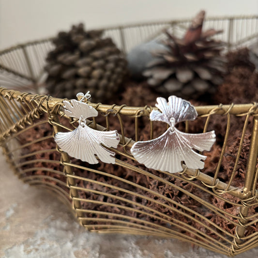 AROS TWO GINKGO- BAÑADO EN PLATA