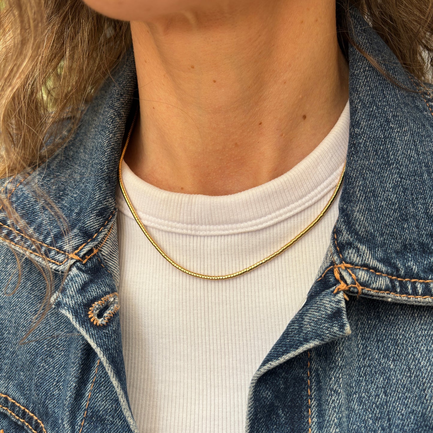 COLLAR PIPA - BAÑADO EN ORO