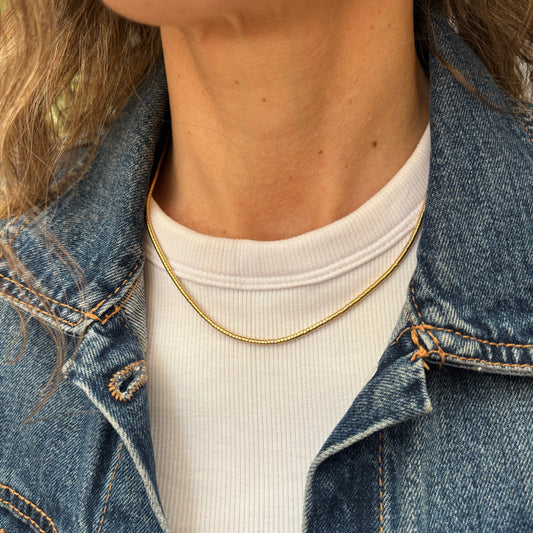 COLLAR PIPA - BAÑADO EN ORO