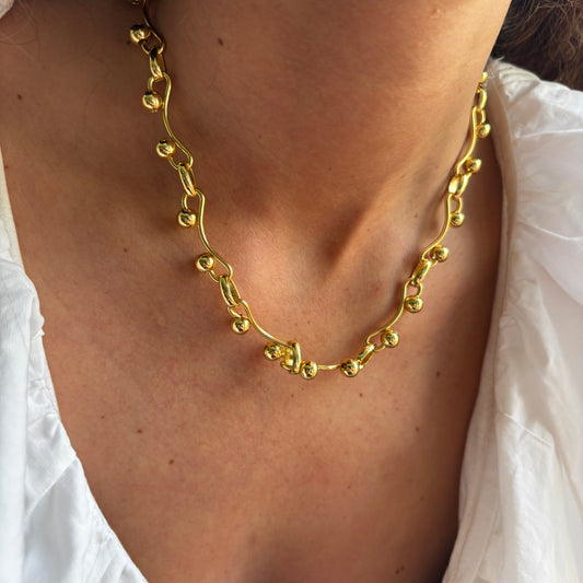 COLLAR SIENA - BAÑADO EN ORO