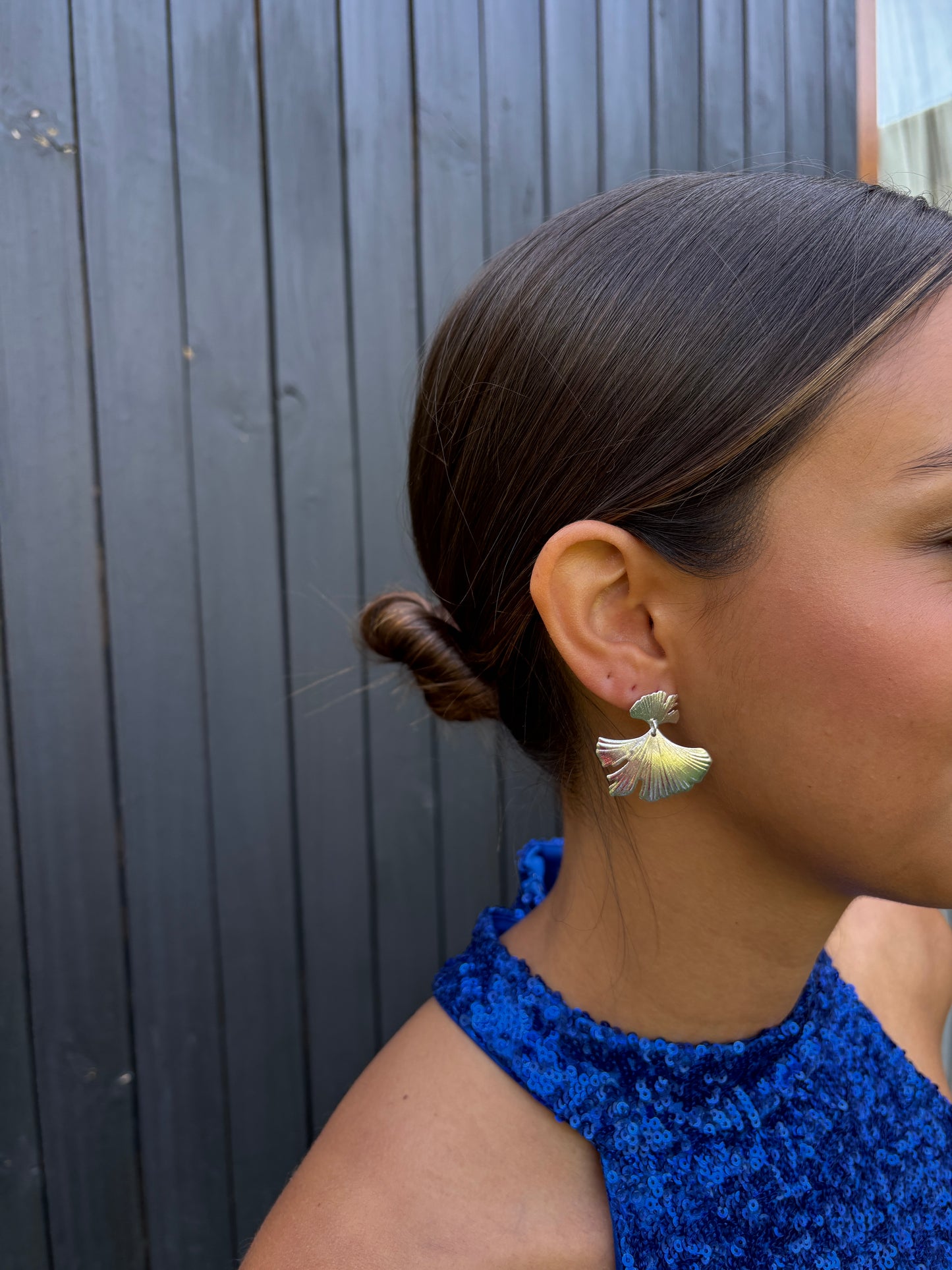 AROS TWO GINKGO- BAÑADO EN PLATA