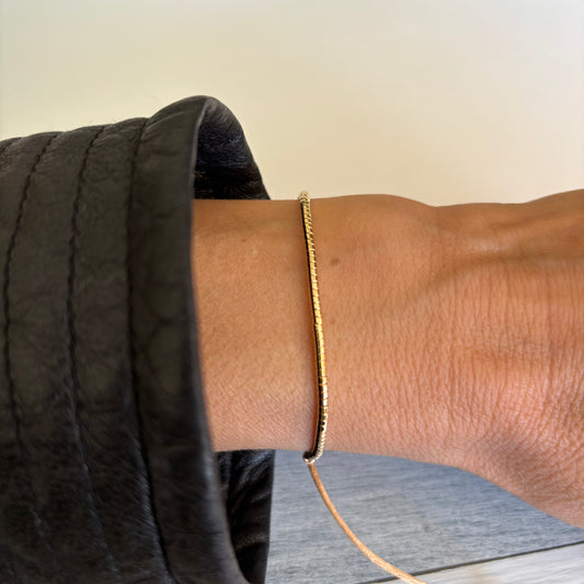 PULSERA LAGOA - BAÑADO EN ORO