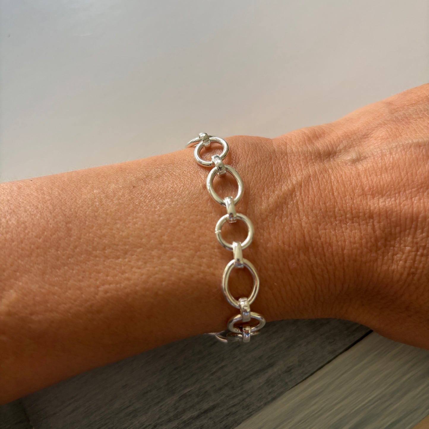 PULSERA CALA - BAÑADA EN PLATA