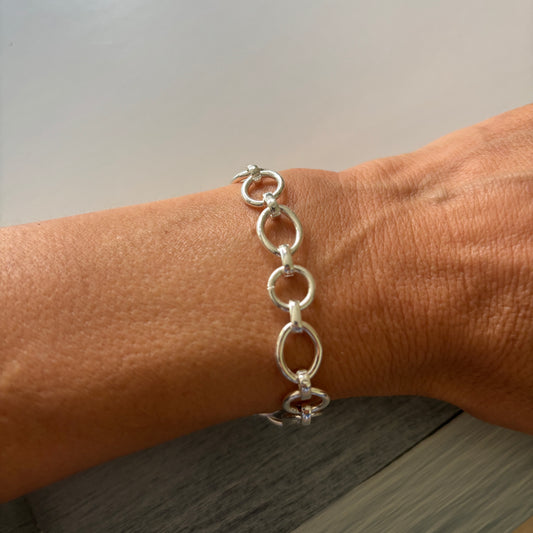 PULSERA CALA - BAÑADA EN PLATA