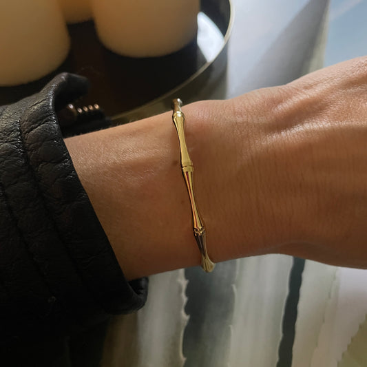 PULSERA ESCLAVA  CAPRI - BAÑADO EN ORO