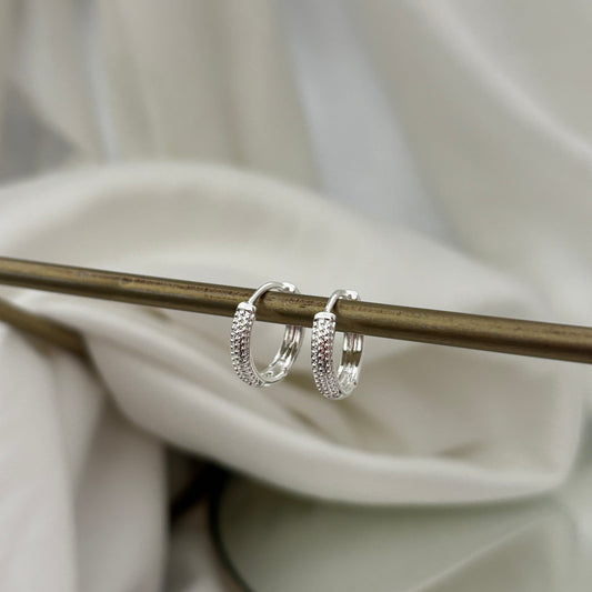 AROS LISA - BAÑADO EN PLATA