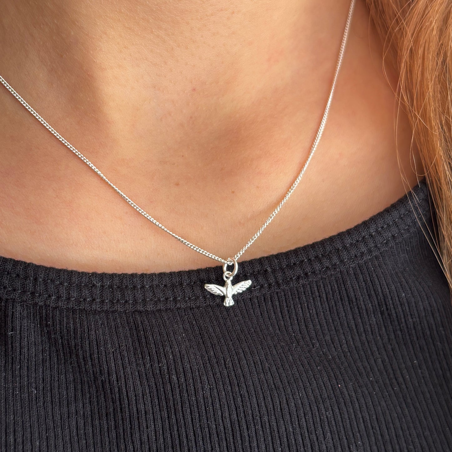 CADENA PLATA ESPIRITU SANTO -RELIGIOSO
