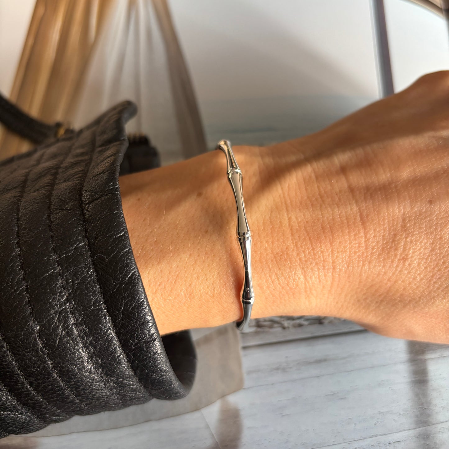 PULSERA ESCLAVA CAPRI - BAÑADO EN PLATA