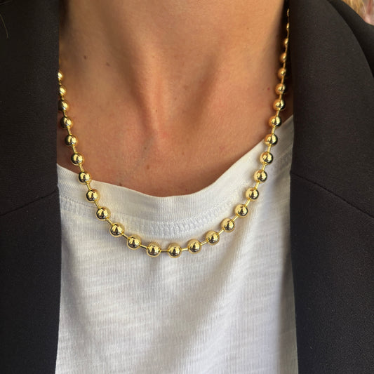 COLLAR MARBELLA - BAÑADO EN ORO