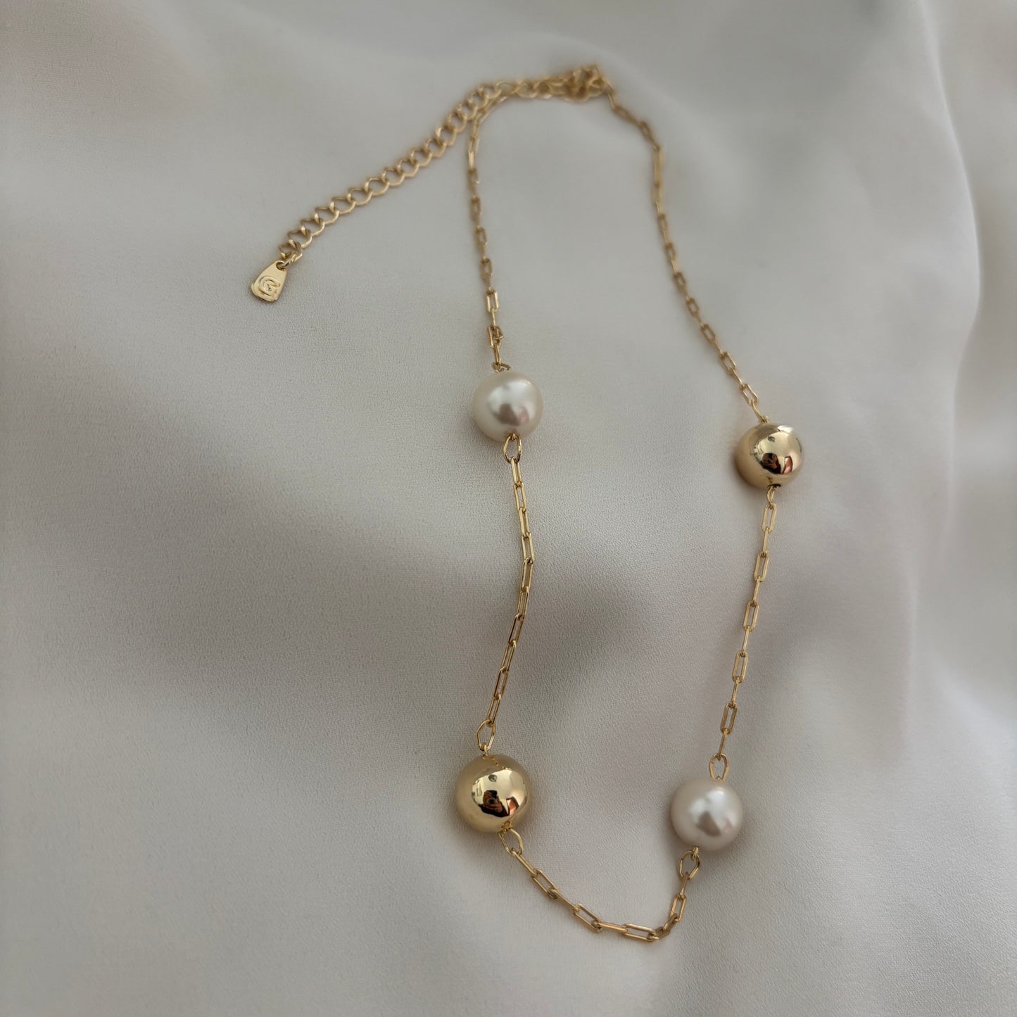COLLAR PEARL - BAÑADO EN ORO