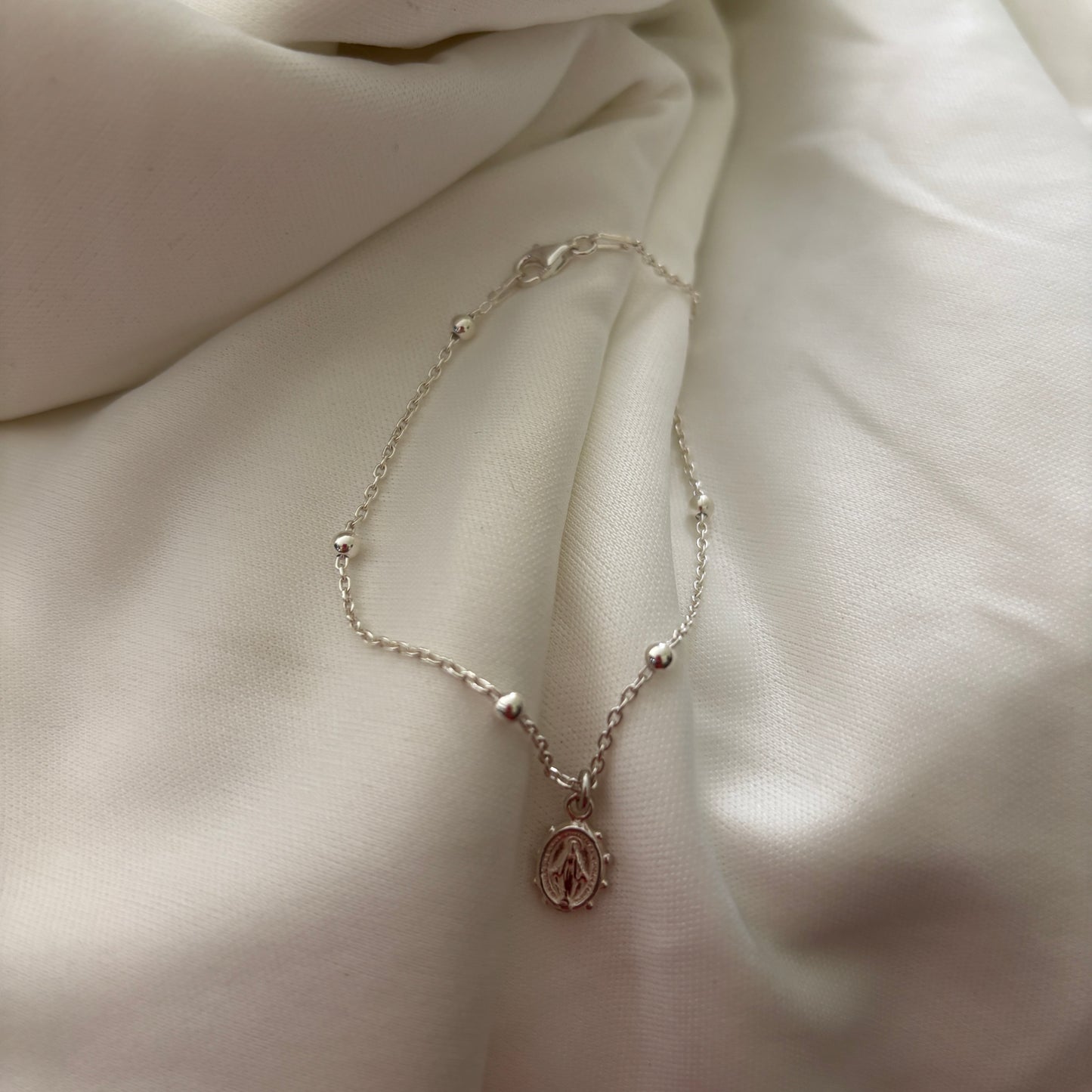 PULSERA PLATA VIRGEN DE LOS RAYOS - RELIGIOSO