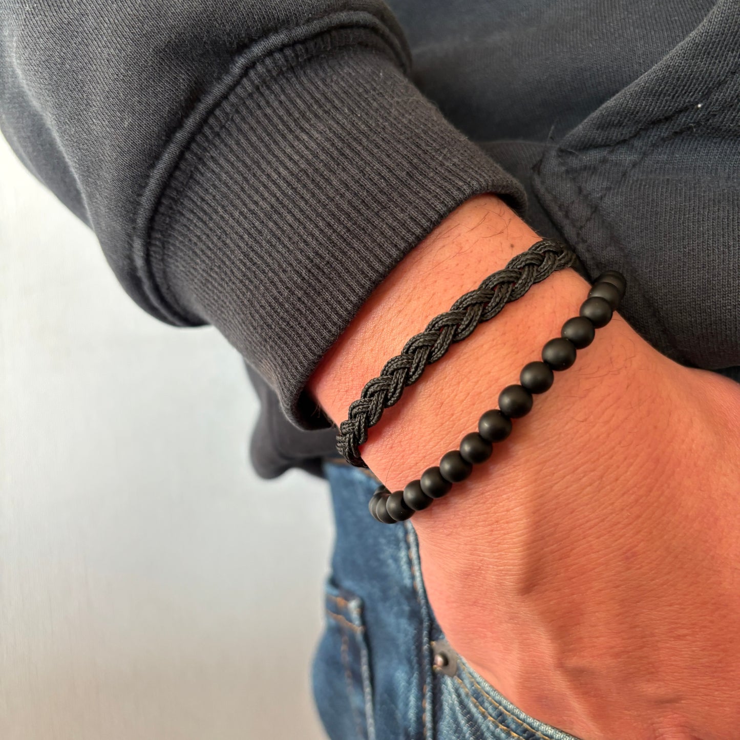 PULSERA MAN TRENZADA