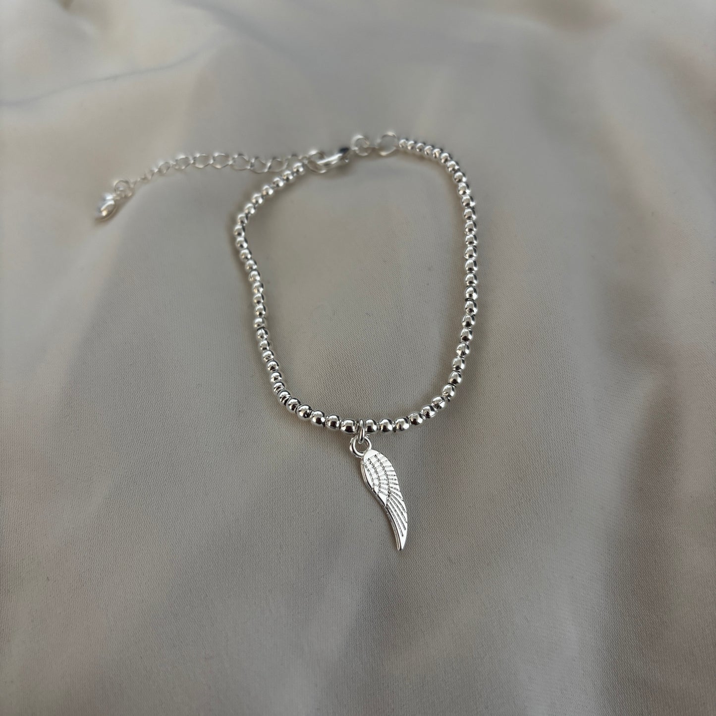 PULSERA ALA DE ANGEL - BAÑADO EN PLATA