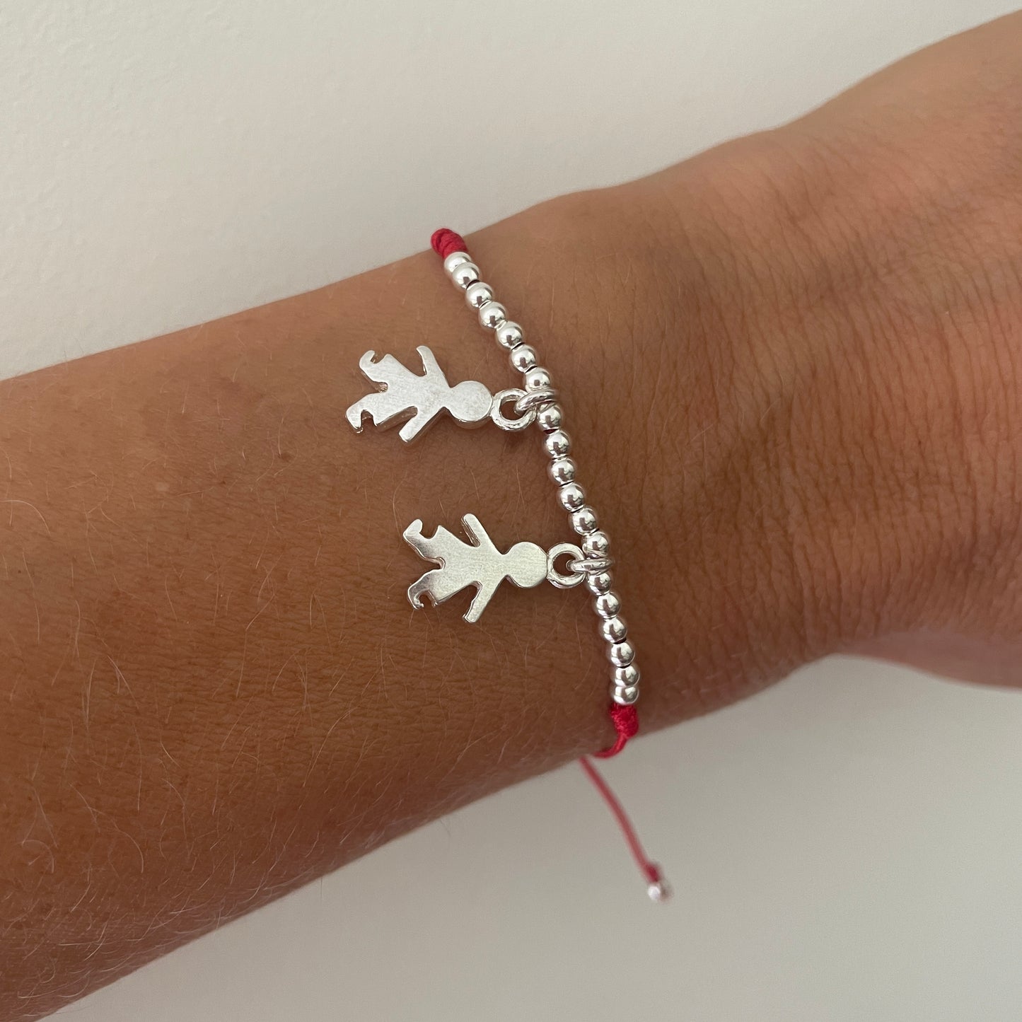 PULSERA HILO NIÑOS PERSONALIZADA - PLATA