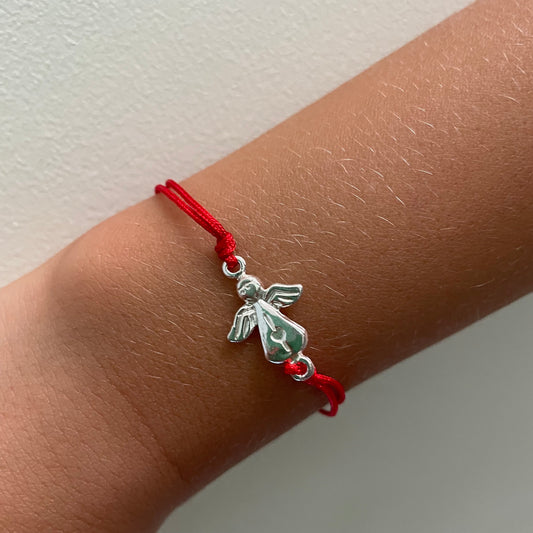 PULSERA HILO ÁNGEL DE LA GUARDA  - PLATA