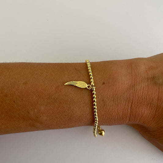 PULSERA ALA DE ANGEL - BAÑADO EN ORO