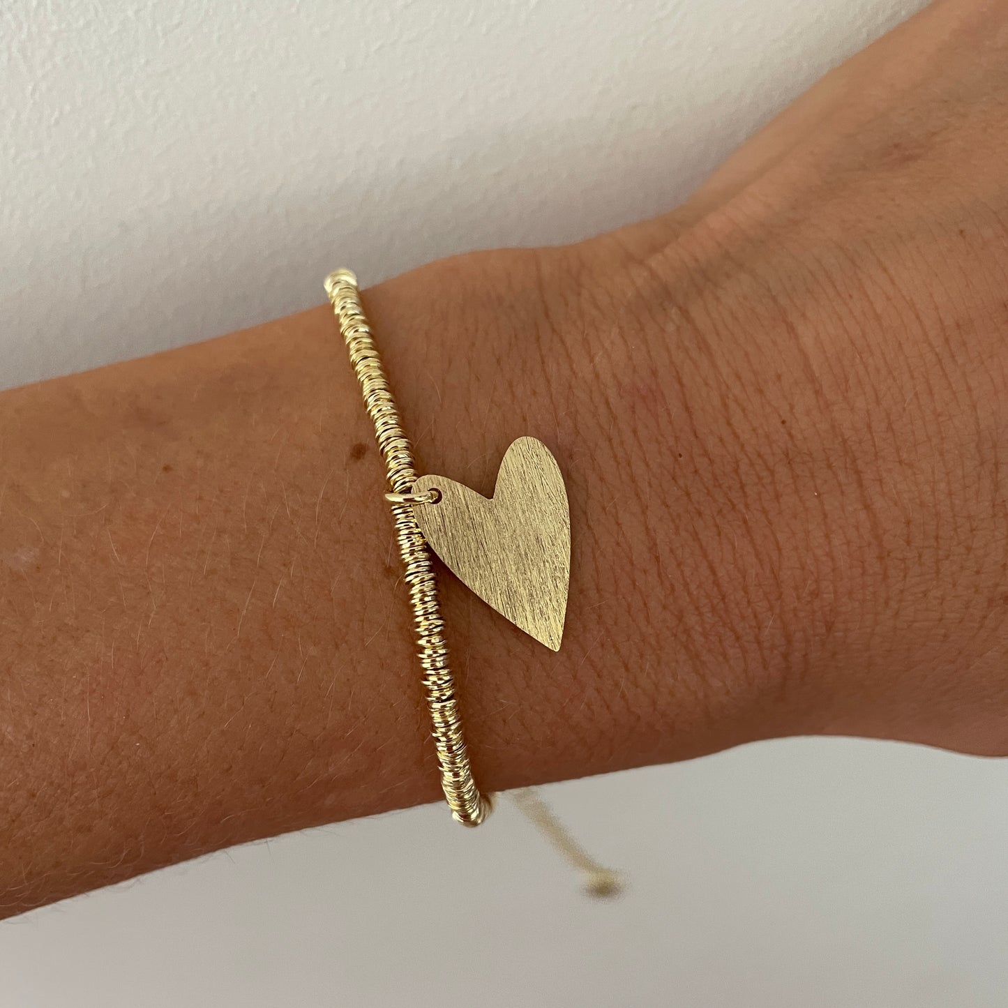 PULSERA HEART  - BAÑADO EN ORO