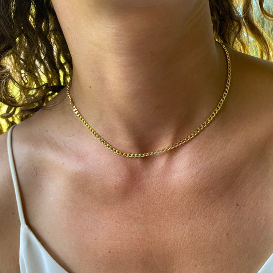 COLLAR CHOCKER LIGHT - BAÑADO EN ORO